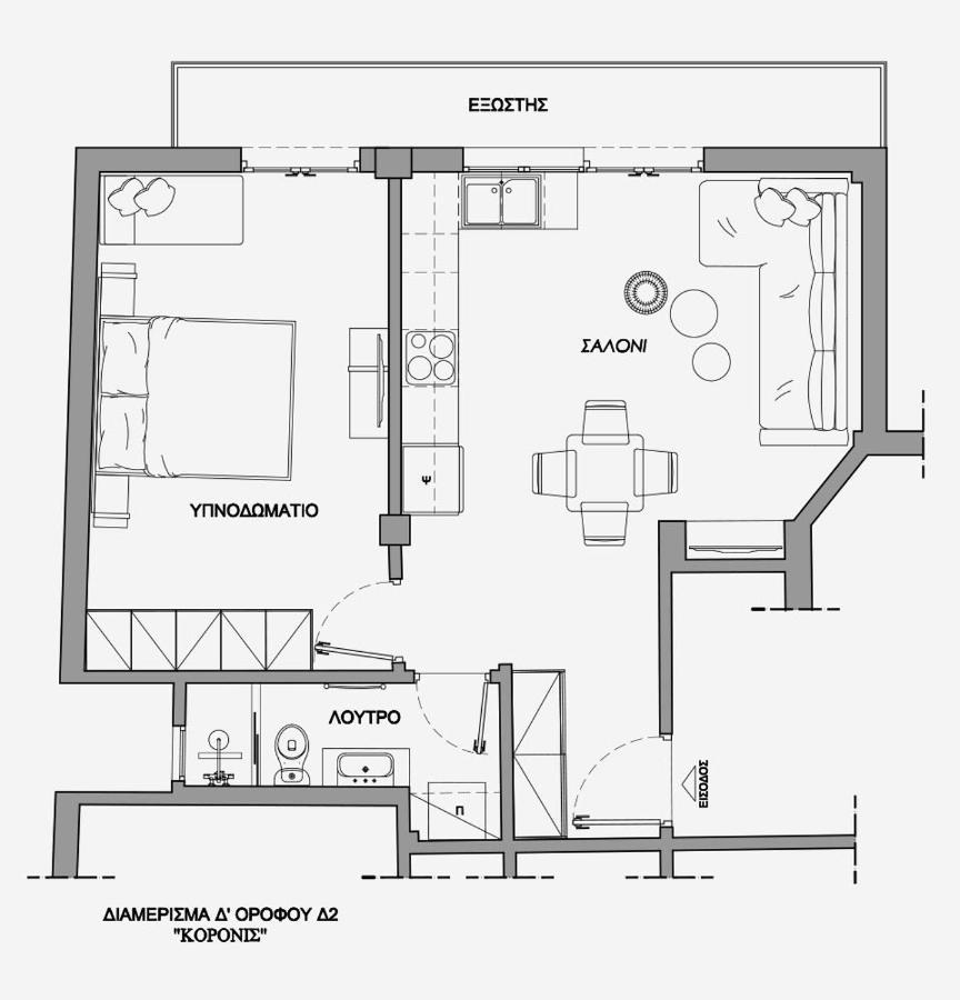 La Larissa Luxury Apartments Koronis מראה חיצוני תמונה